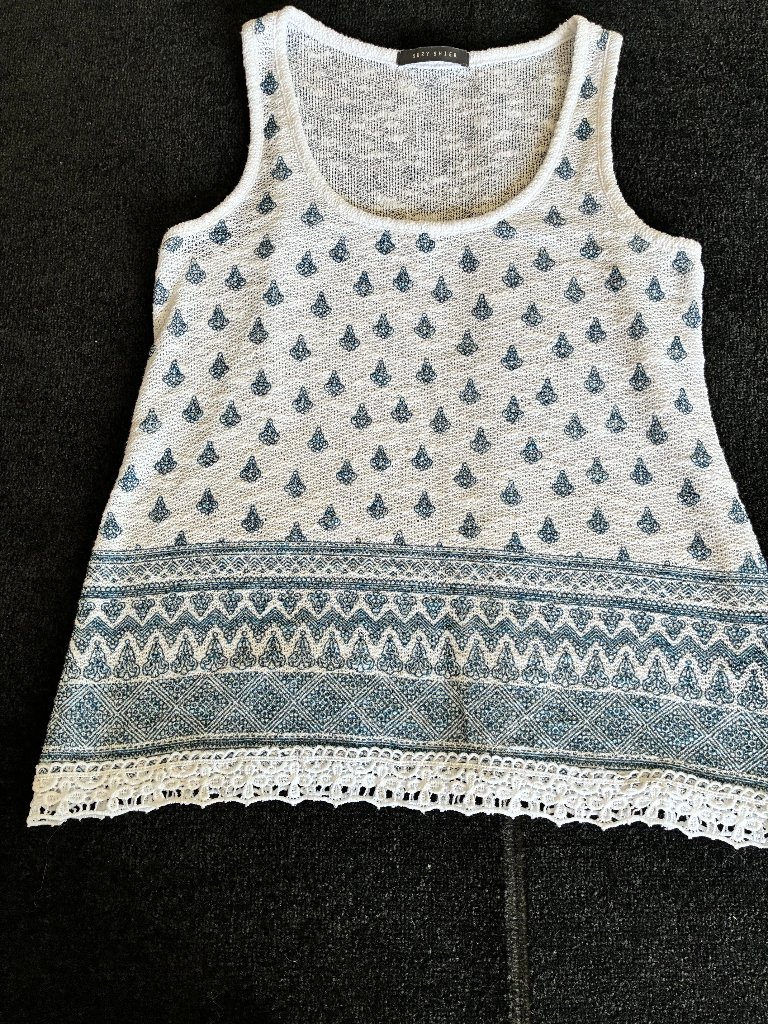 Dbardeur En Maille Crochete Motifs Gomtriques Et Dentelle Taille S/P